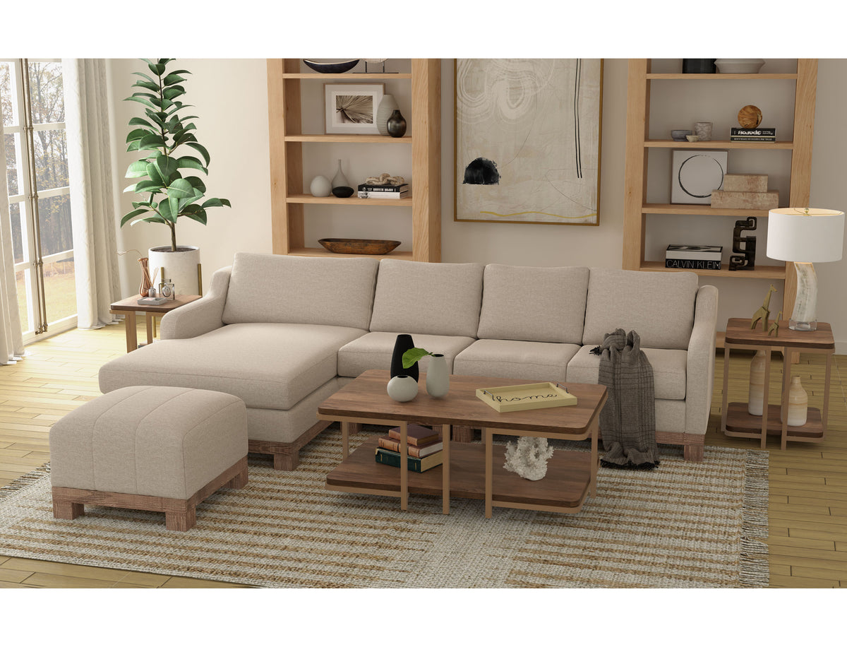 Samba Loveseat, Beige, Wooden Frame & Base, Sectional - IUP298-LOV-LF-161