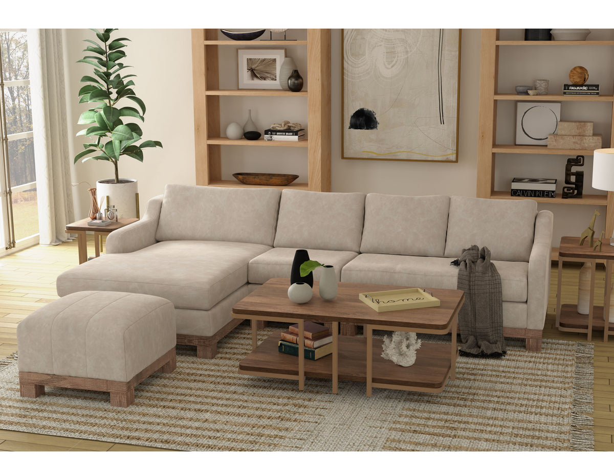 Samba Chaise, Gray, Wooden Frame & Base, Sectional Left - IUP298-CSE-LF-210