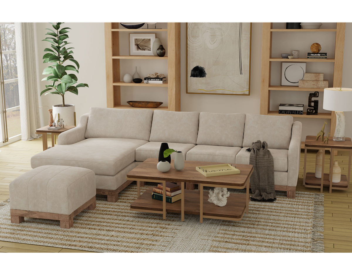 Samba Chaise, Gray, Wooden Frame & Base, Sectional - IUP298-CSE-RT-210
