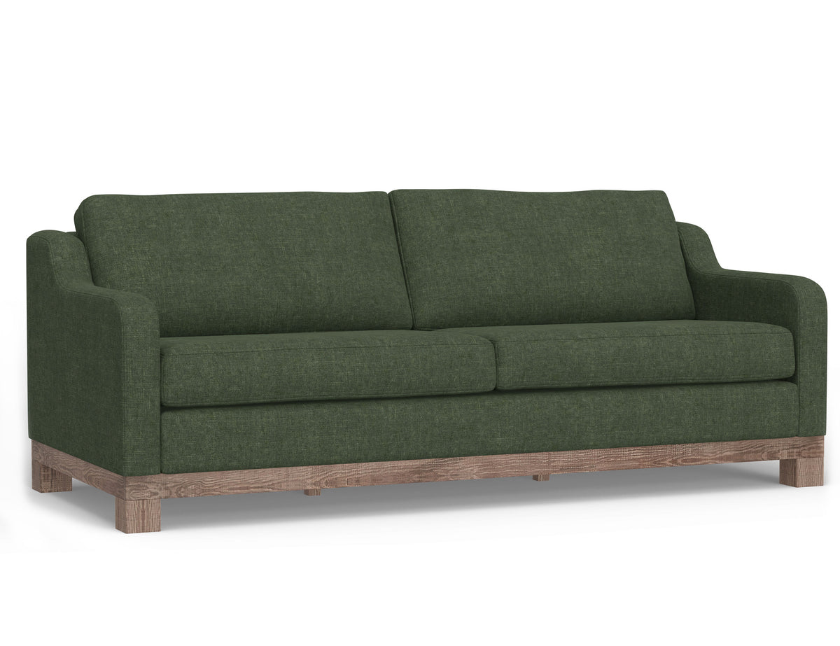 Samba Sofa, Green, Wooden Frame & Base, Two-Cushion