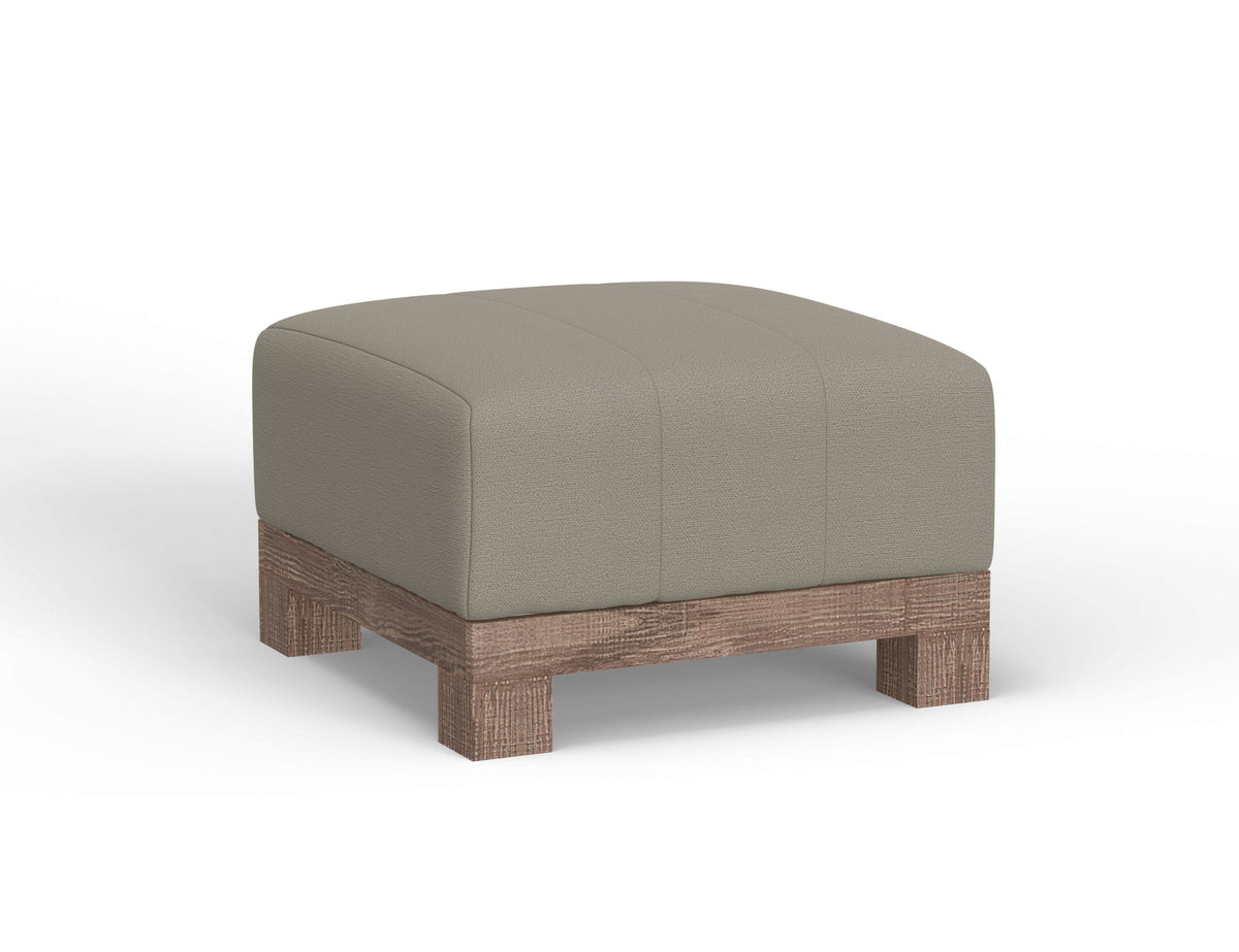 Samba Ottoman, Gray, Wooden Frame & Base, Upholstered Square - IUP298-OTT-151