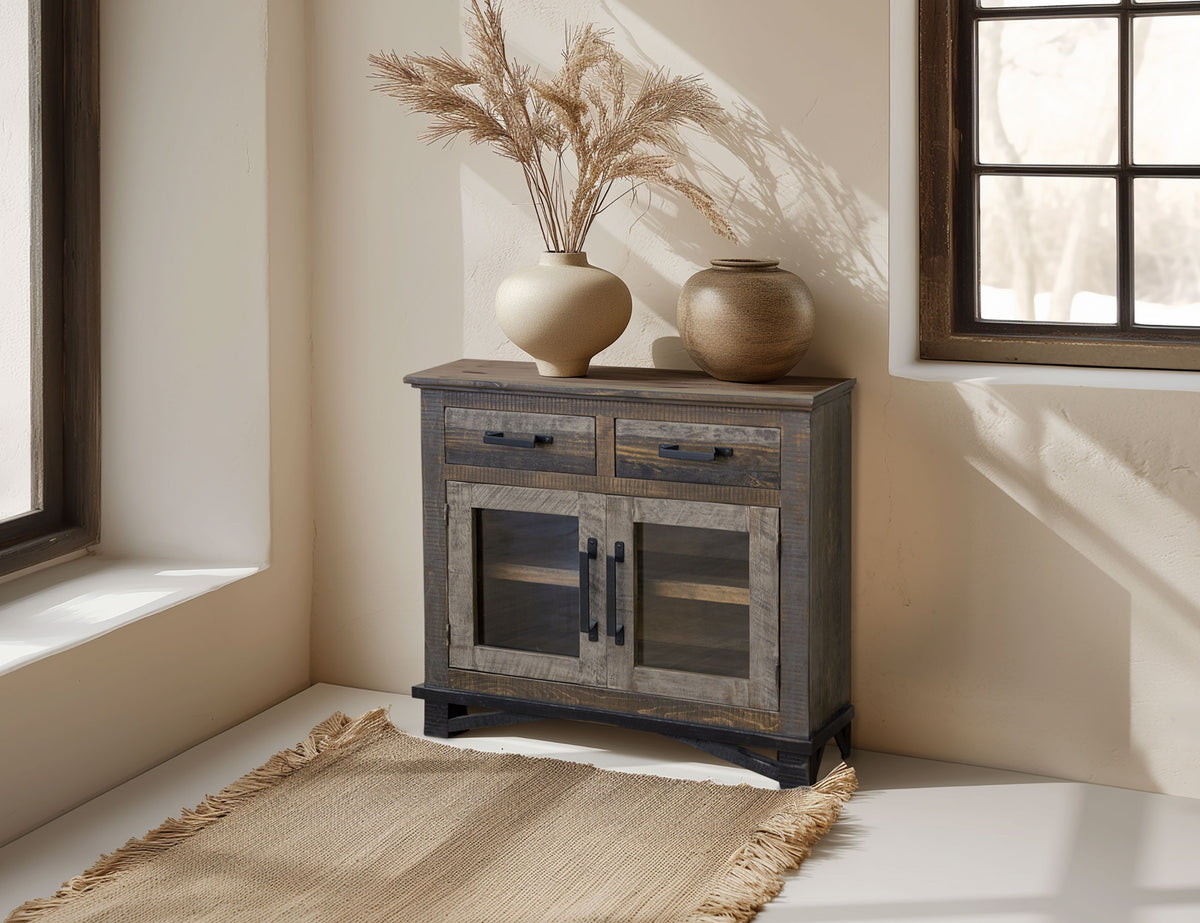 Loft Brown Server, Multicolor, 2 Drawer 2 Doors