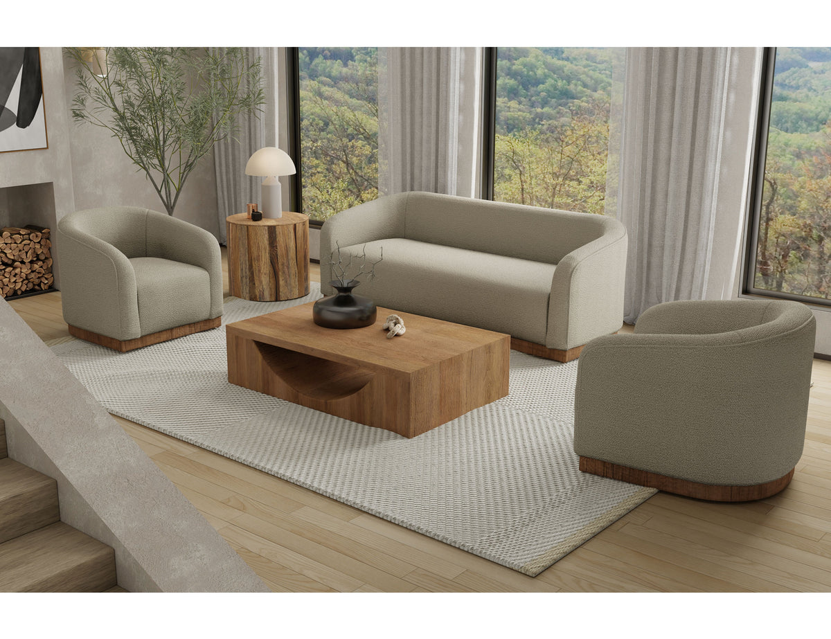Suomi Sofa, Gray, Wooden Frame & Base - IUP551-SOF-151