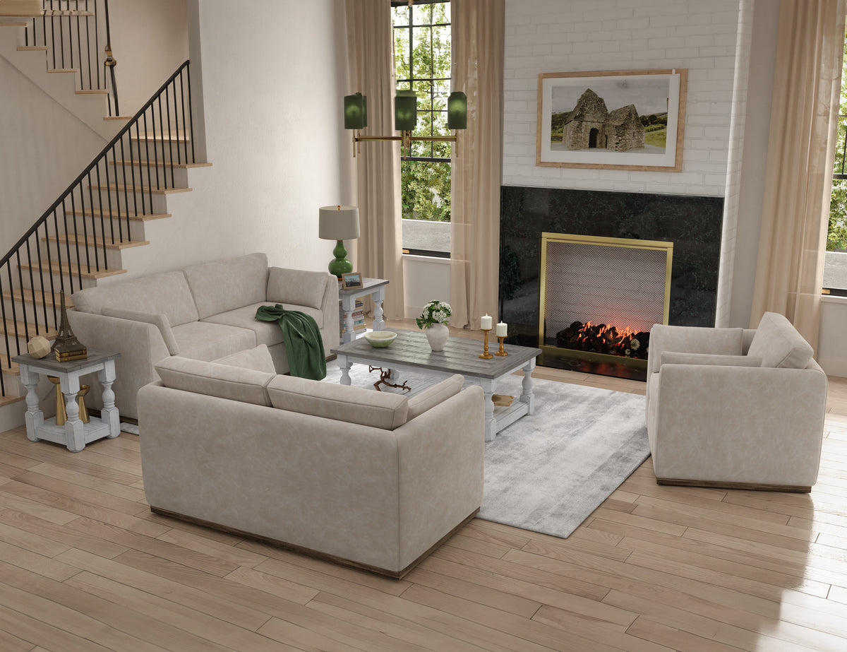 Vallarta Armchair, Gray, Wooden Frame & Base - IUP882-ACH-210