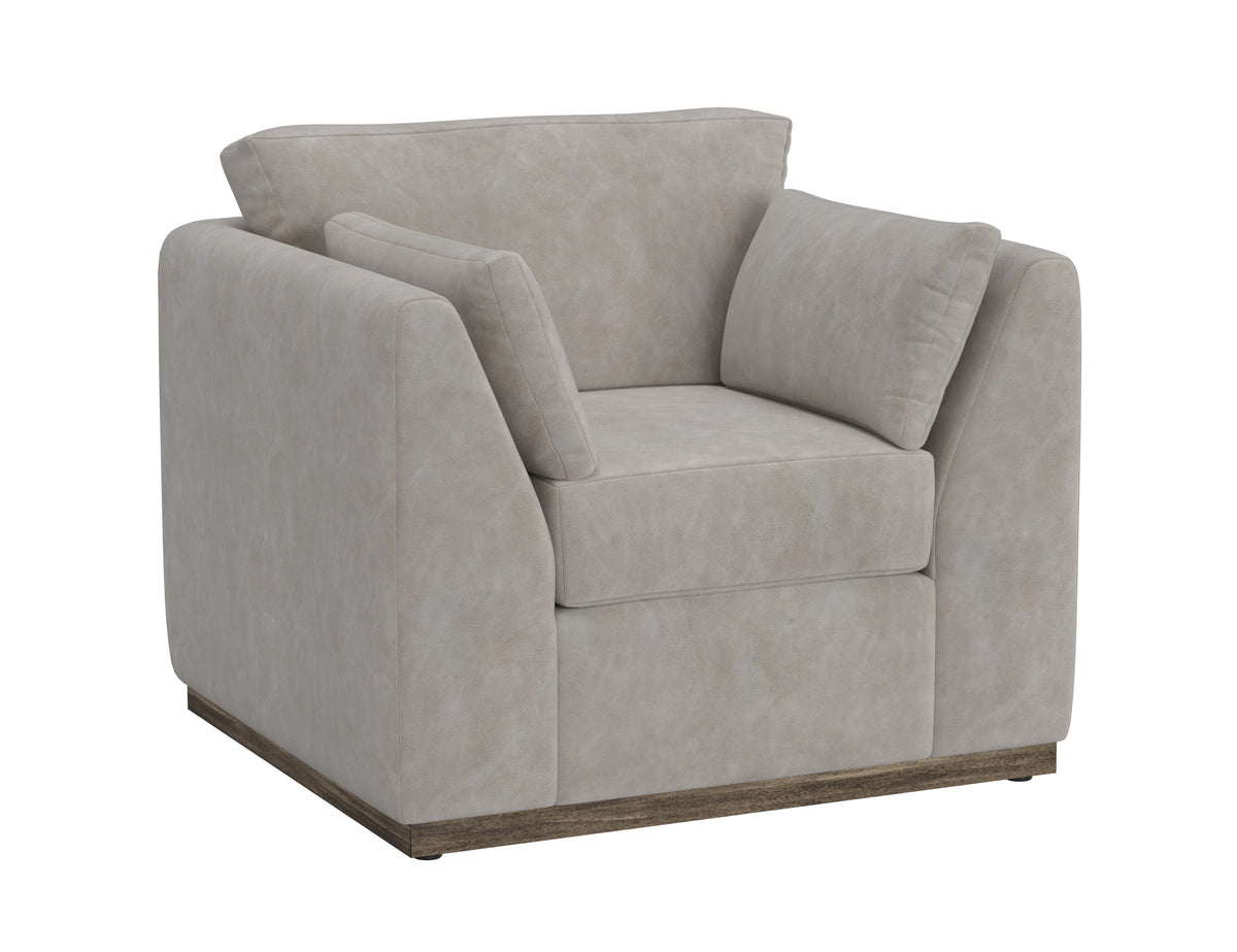 Vallarta Armchair, Gray, Wooden Frame & Base - IUP882-ACH-210