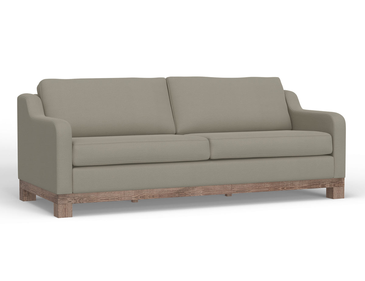 Samba Sofa, Gray, Wooden Frame & Base, Two-Cushion