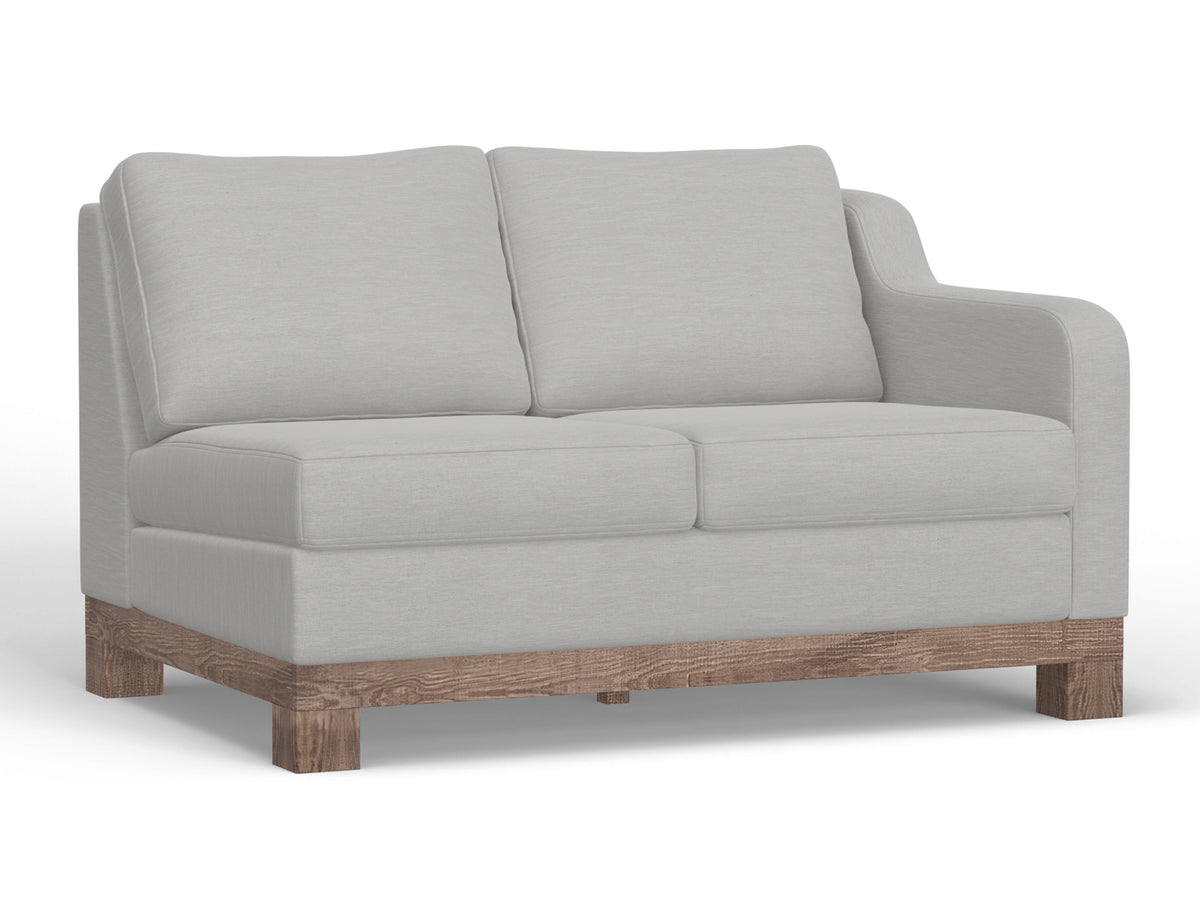 Samba Loveseat, Beige, Wooden Frame & Base, Two-Cushion Sectional Right-Arm - IUP298-LOV-RT-131-A
