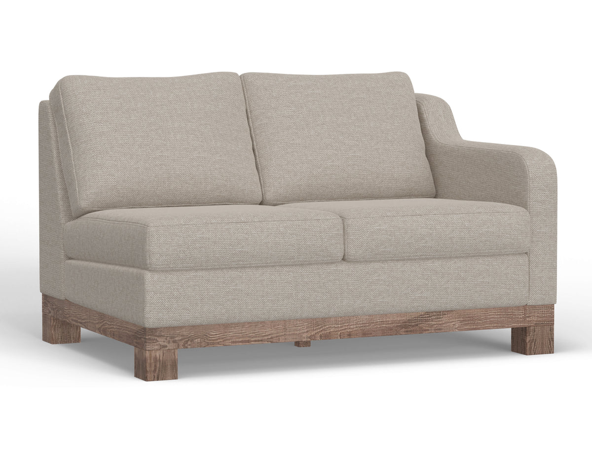 Samba Loveseat, Beige, Wooden Frame & Base, Two-Cushion Sectional Right-Arm - IUP298-LOV-RT-161-A
