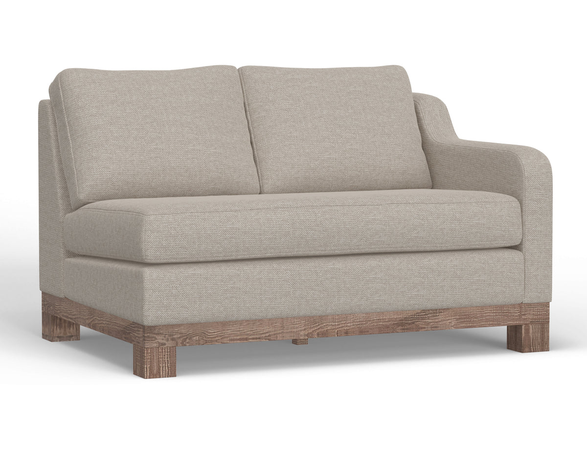 Samba Loveseat, Beige, Wooden Frame & Base, Sectional Right-Arm - IUP298-LOV-RT-161