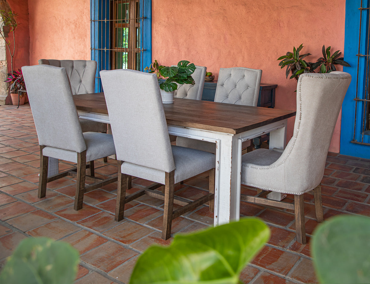 Aruba Chair, White/Brown