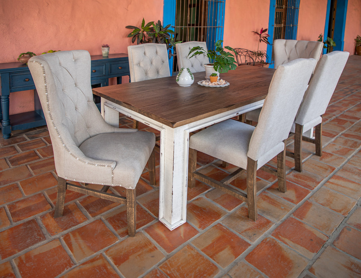 Aruba Chair, White/Brown