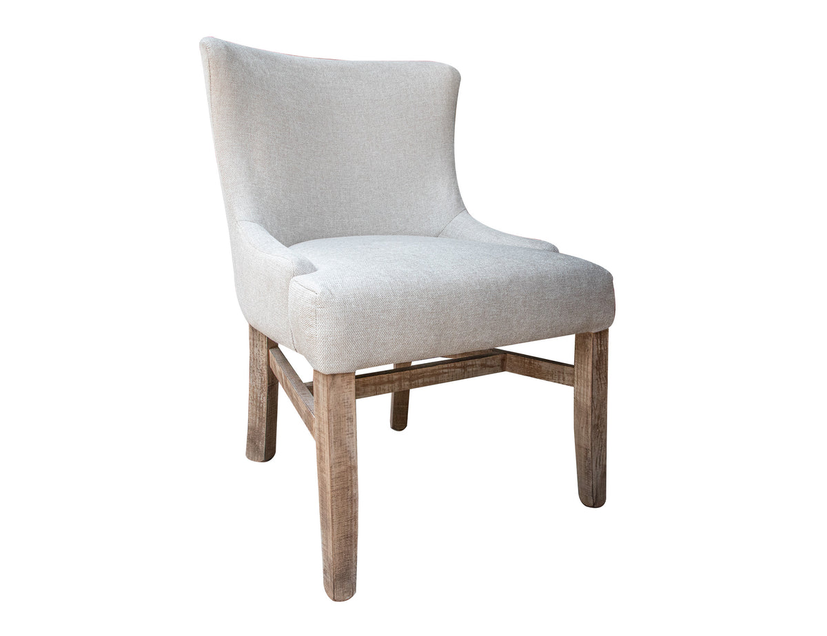 Aruba Upholstered Chair, Beige, Wooden Chair
