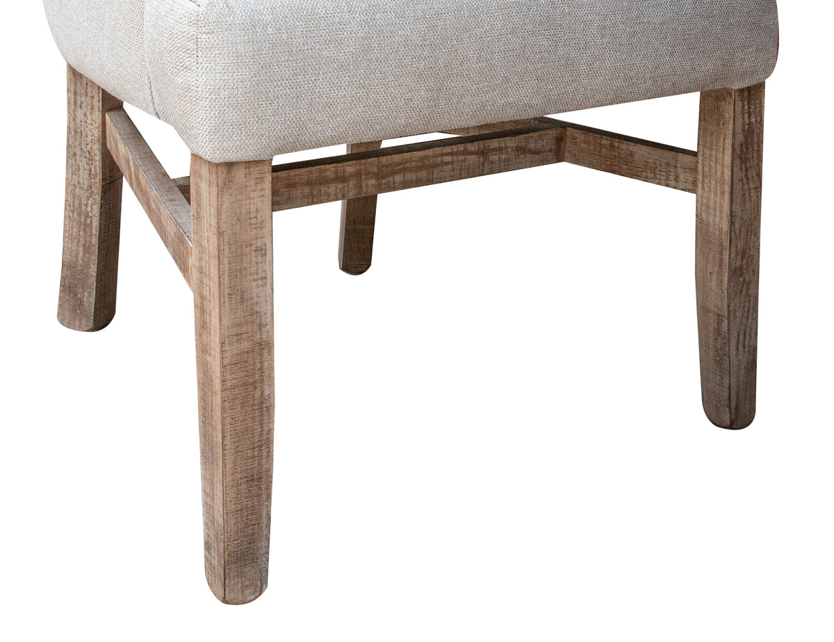 Aruba Upholstered Chair, Beige, Wooden Chair