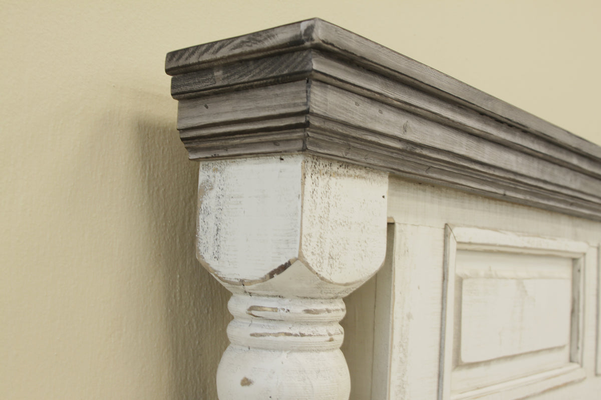 Stone Headboard, White, 5/0