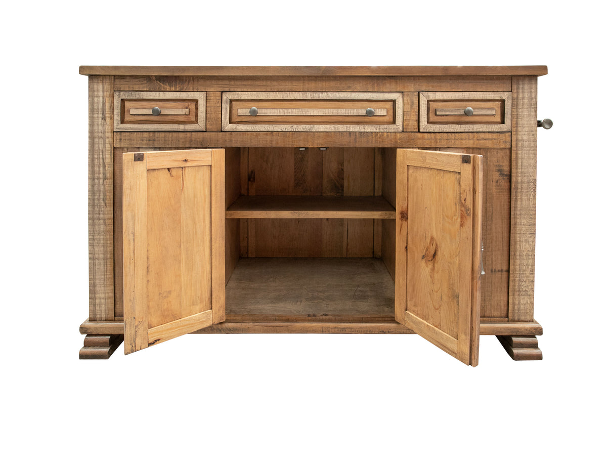 Marquez Kitchen Island, 3 Drawer 6 Doors