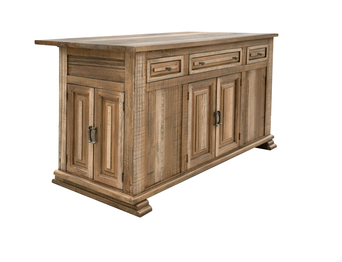 Marquez Kitchen Island, 3 Drawer 6 Doors
