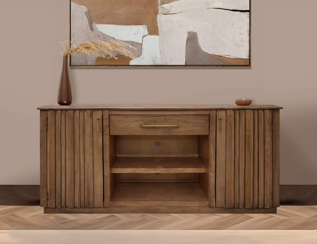 Mezquite TV Stand, Brown, 1 Drawer 2 Door