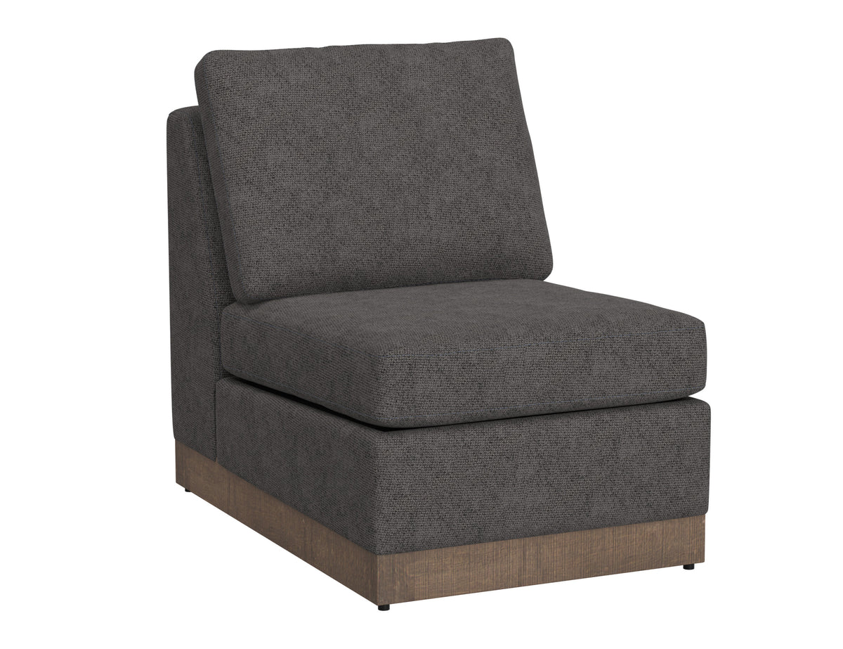 Georgia Armless Chair, Gray, Wooden Frame & Base - IUP722-ALC-121