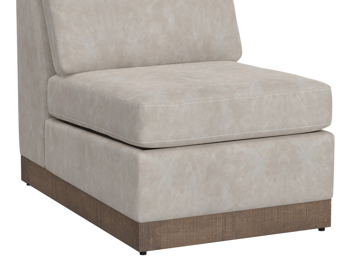 Georgia Armless Chair, Gray, Wooden Frame & Base - IUP722-ALC-210