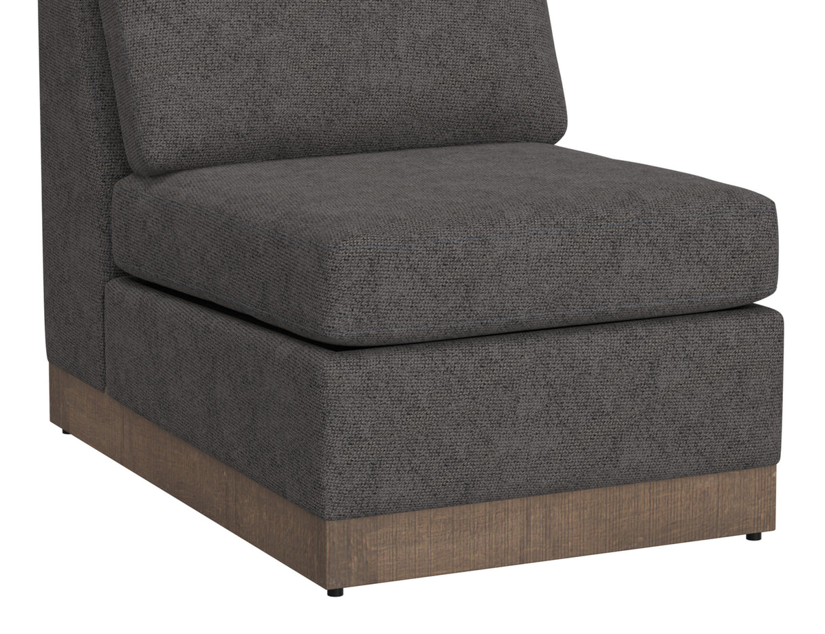 Georgia Armless Chair, Gray, Wooden Frame & Base - IUP722-ALC-121