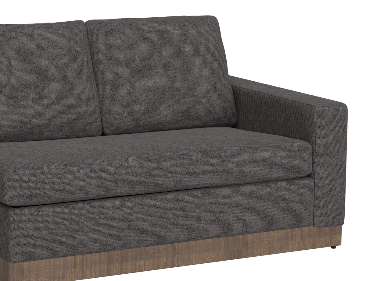 Georgia Loveseat, Gray, Wooden Frame & Base, Sectional Right-Arm - IUP722-LOV-RT-121