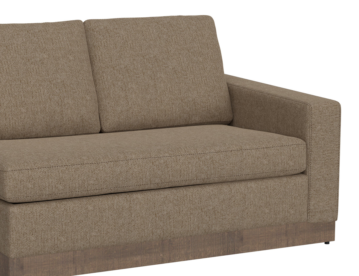 Georgia Loveseat, Brown, Wooden Frame & Base, Sectional Right-Arm - IUP722-LOV-RT-152