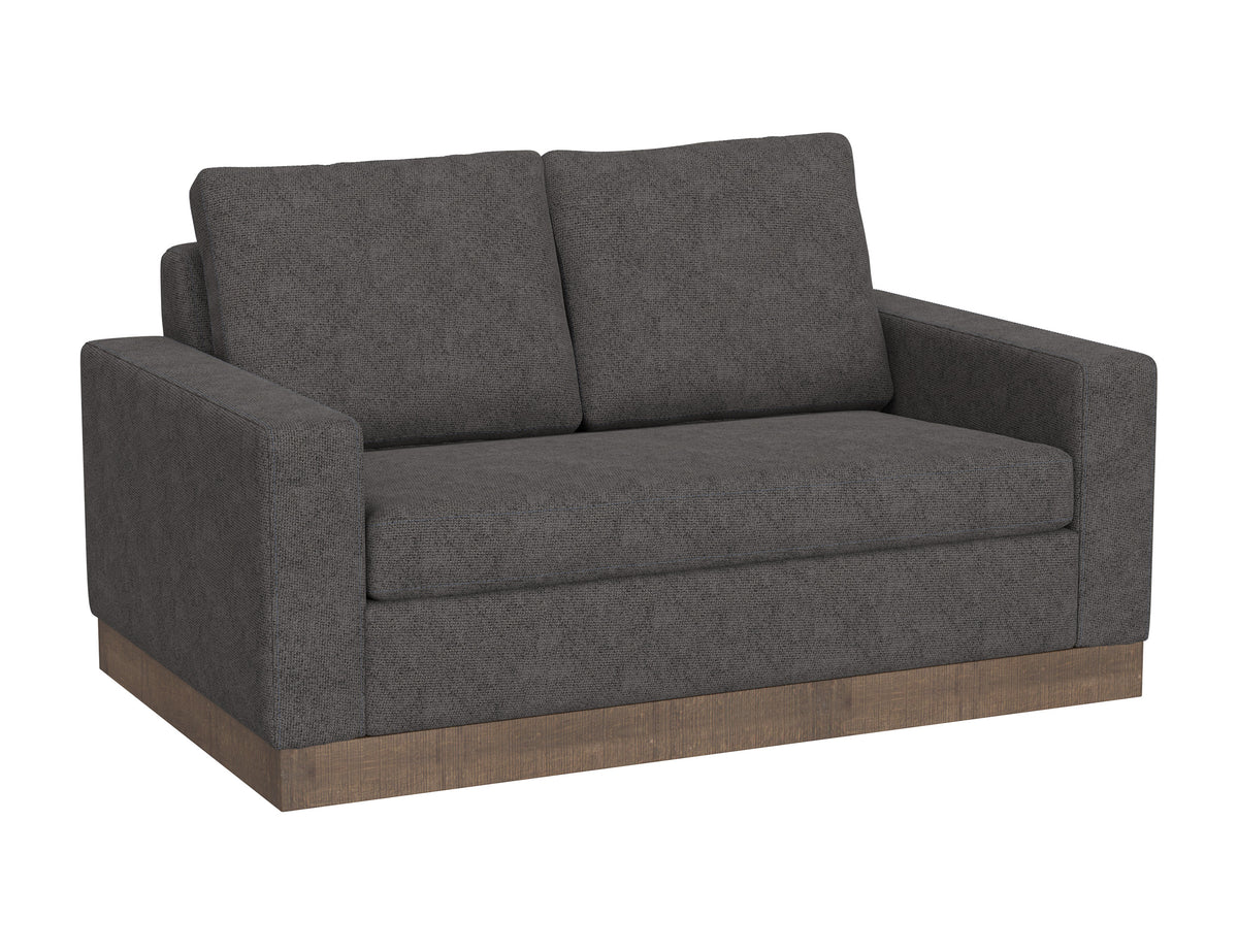 Georgia Loveseat, Gray, Wooden Frame & Base - IUP722-LOV-121