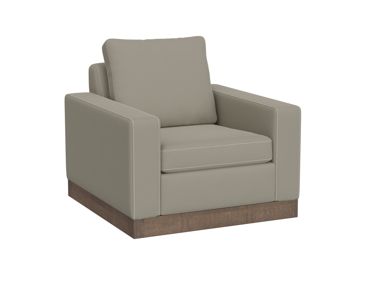 Georgia Armchair, Gray, Wooden Frame & Base - IUP722-ACH-151