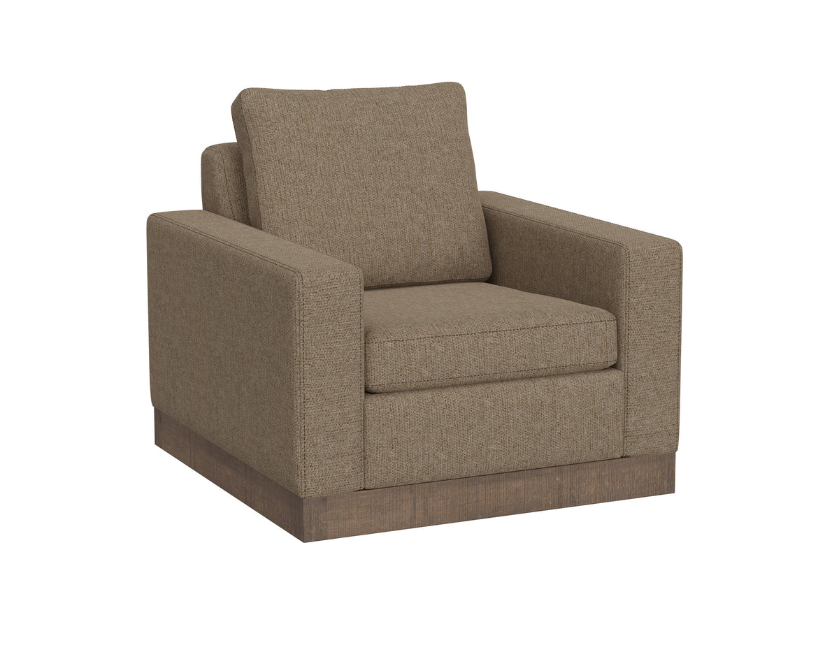 Georgia Armchair, Brown, Wooden Frame & Base - IUP722-ACH-152