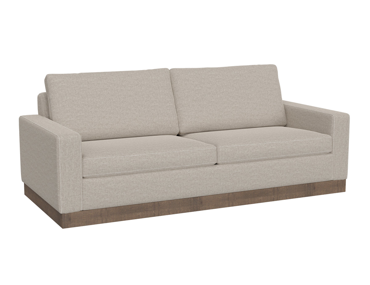 Georgia Sofa, Beige, Wooden Frame & Base