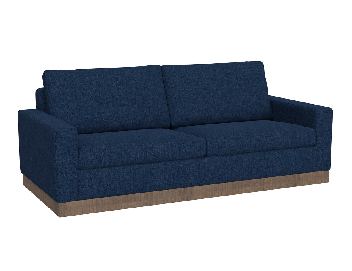 Georgia Sofa, Blue, Wooden Frame & Base