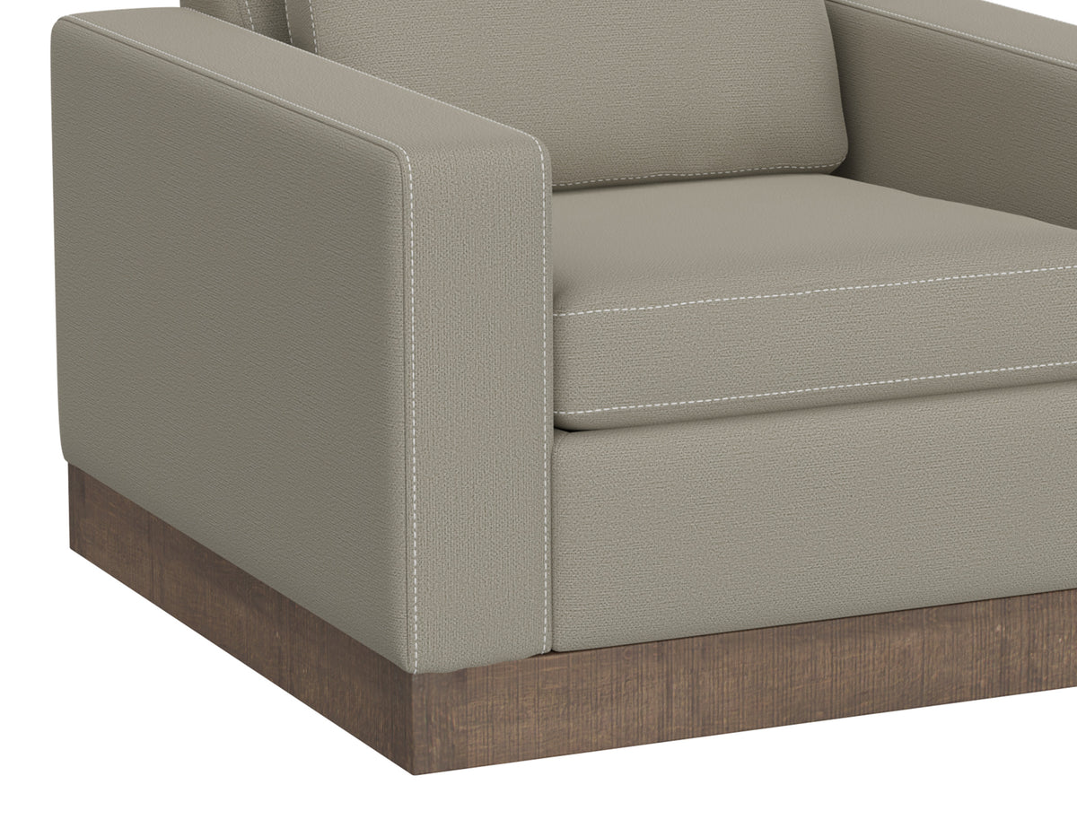 Georgia Armchair, Gray, Wooden Frame & Base - IUP722-ACH-151