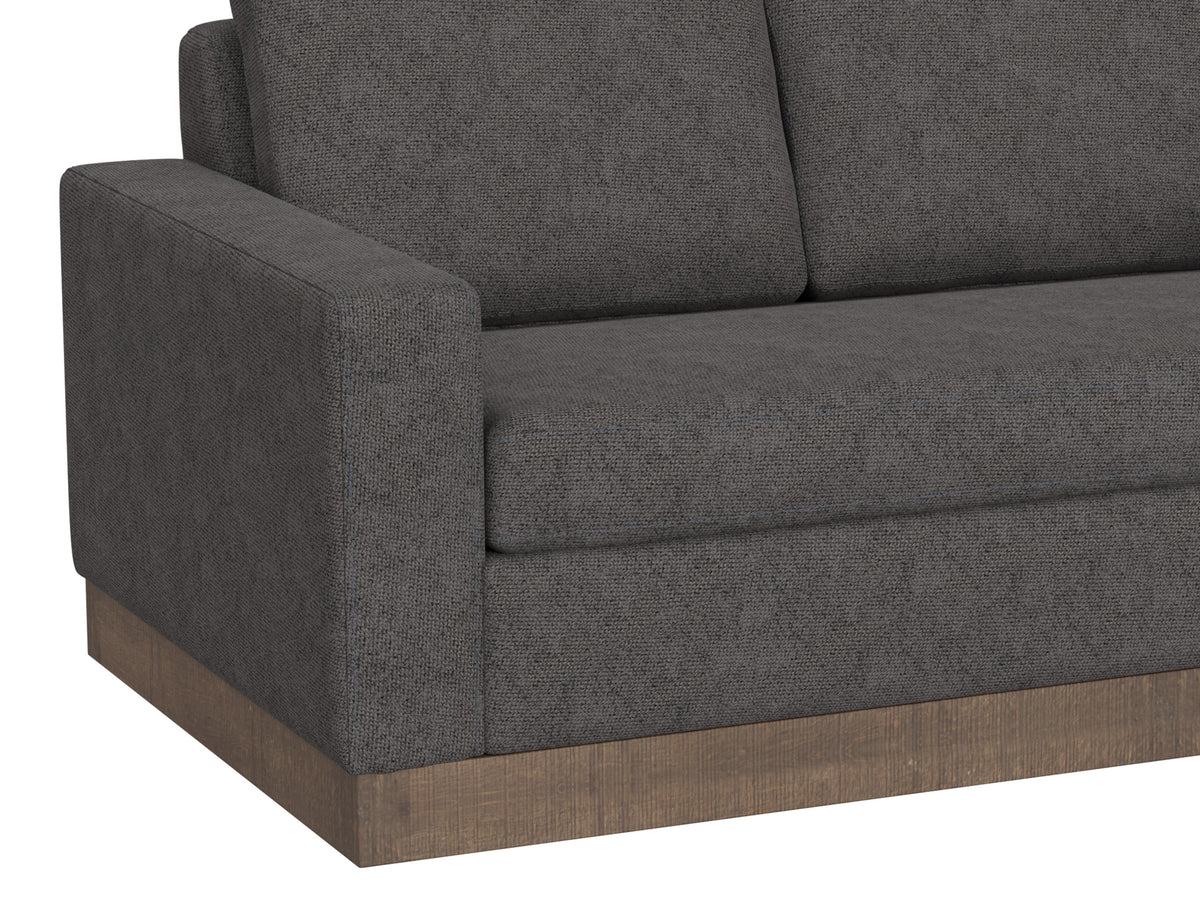 Georgia Loveseat, Gray, Wooden Frame & Base - IUP722-LOV-121