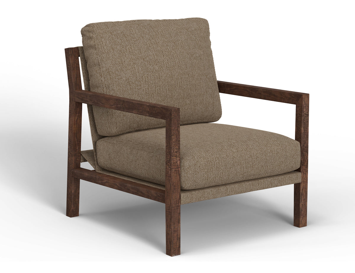 Milan Armchair, Brown, Wooden Frame - IUP401-ACH-152