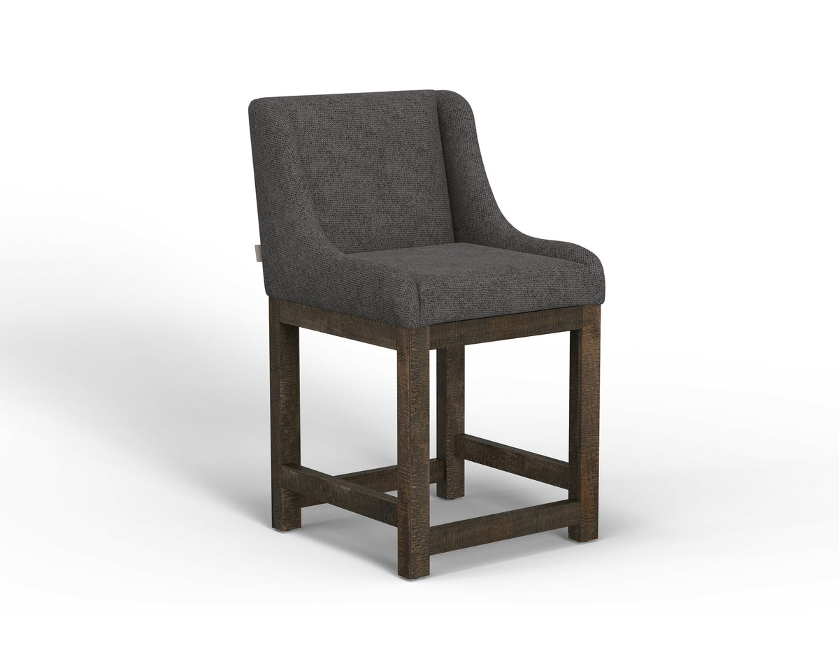 Seating Upholstered Barstool, Gray, Wooden Frame, Barstool 24" - IUP700-BST24-121
