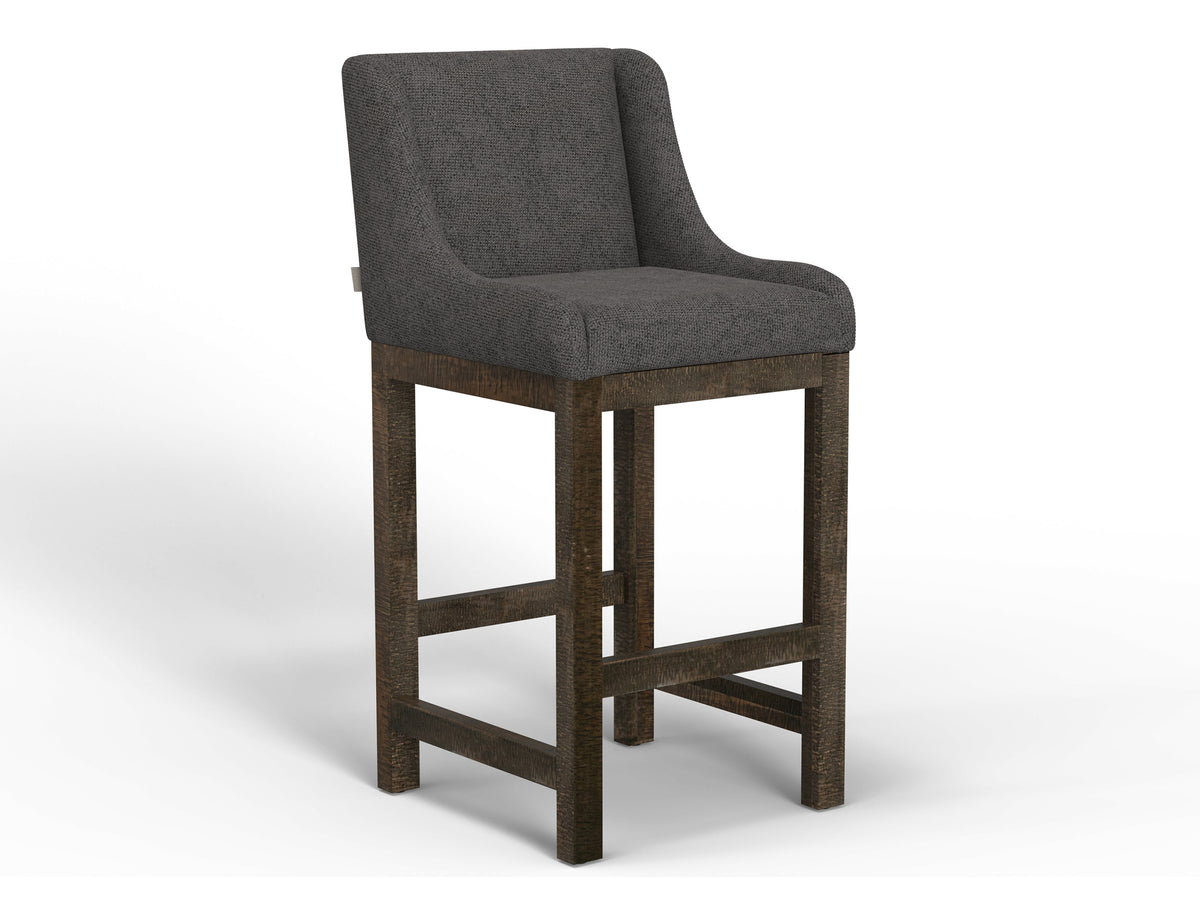 Seating Upholstered Barstool, Gray, Wooden Frame & Base - IUP700-BST30-121
