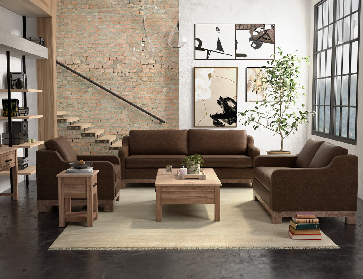 Samba Armchair, Brown, Wooden Frame & Base - IUP298-ACH-212