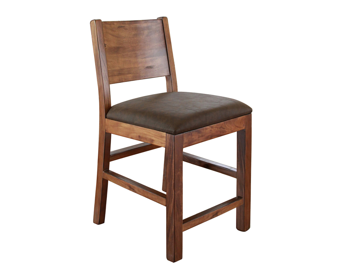 Parota Barstool, Brown, 24"