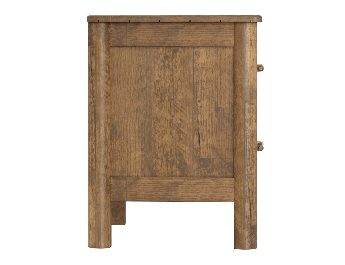 Olimpia Nightstand, Brown, 2 Drawer
