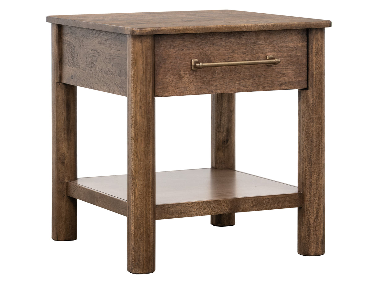 Olimpia End Table, Brown, 1 Drawer