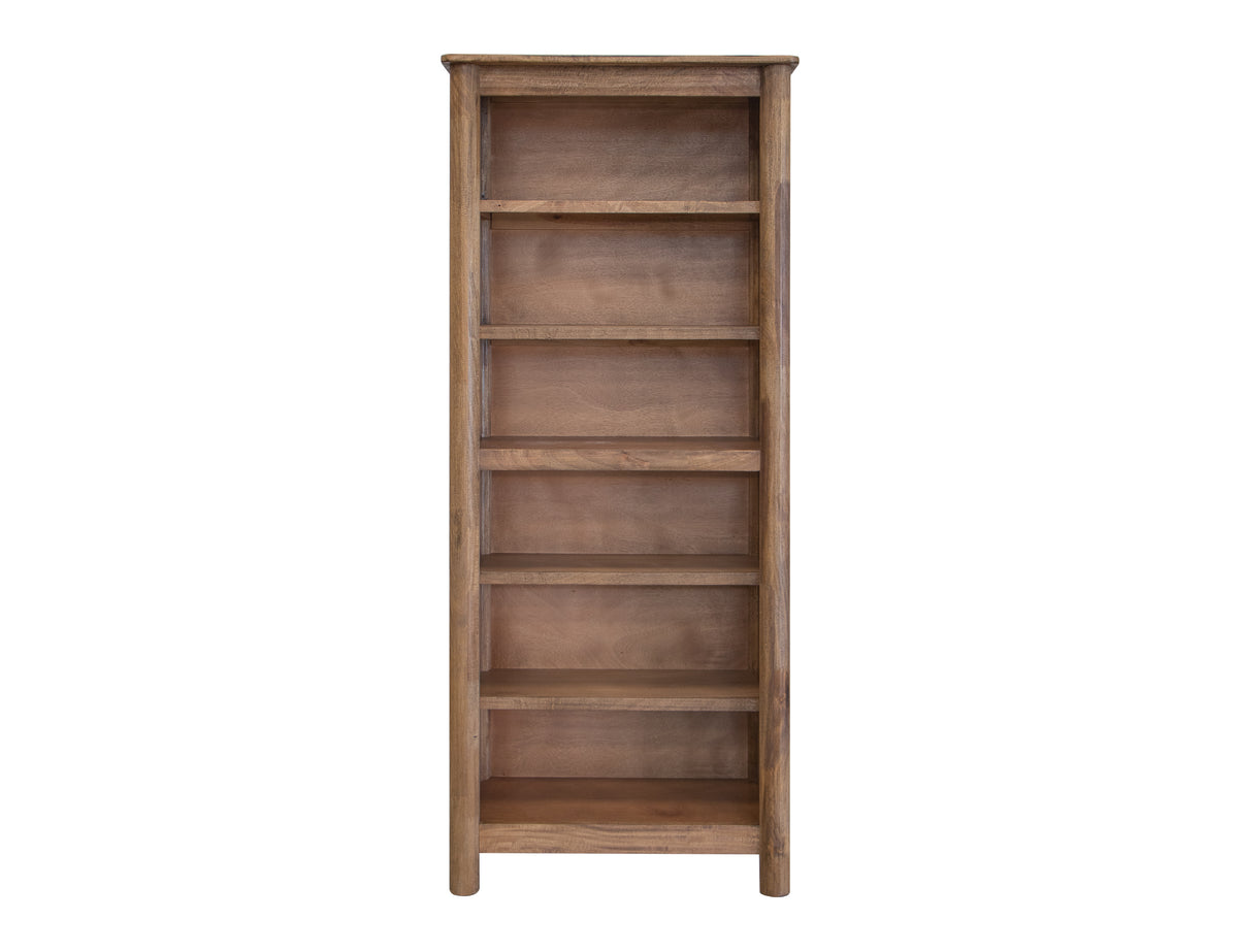 Olimpia Bookcase, Brown, 6 Wooden Shelves