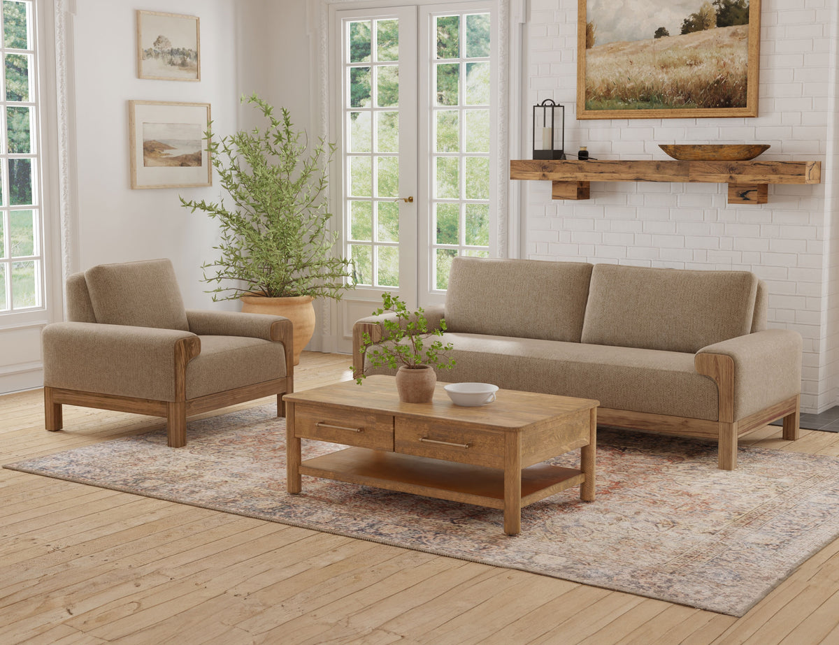 Sedona Armchair, Brown, Wooden Frame & Base - IUP966-ACH-152