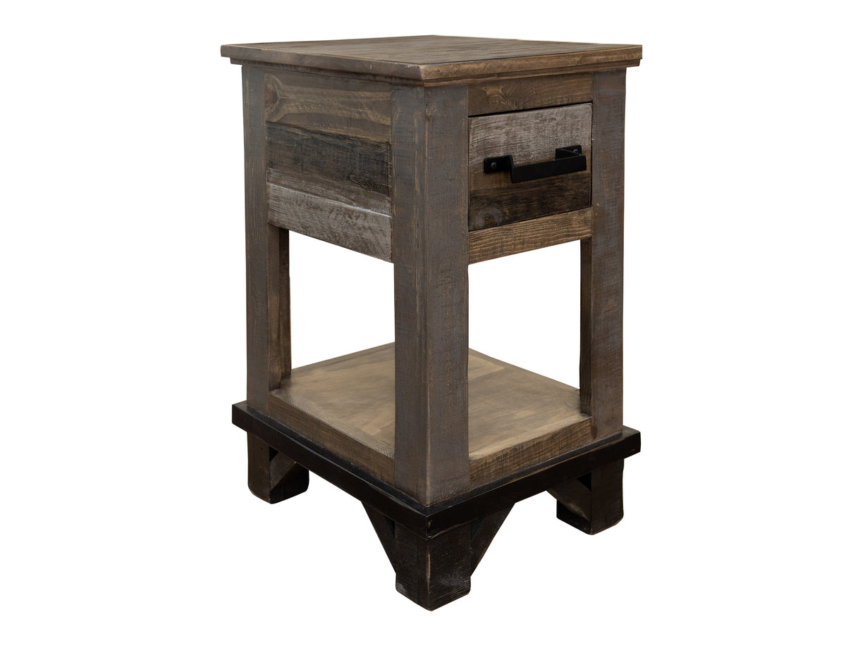 Loft Brown Chairside Table, Multicolor, 1 Drawer