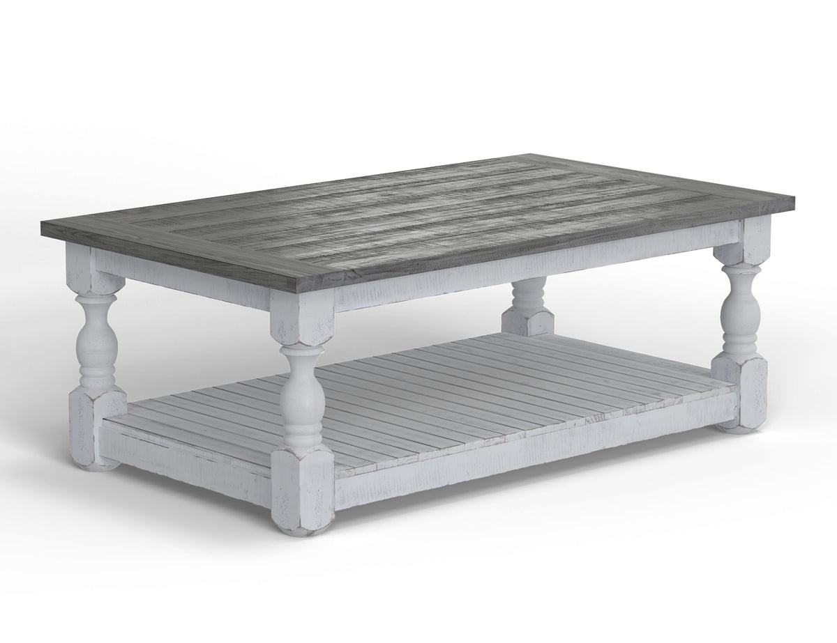 Stone Cocktail Table, White