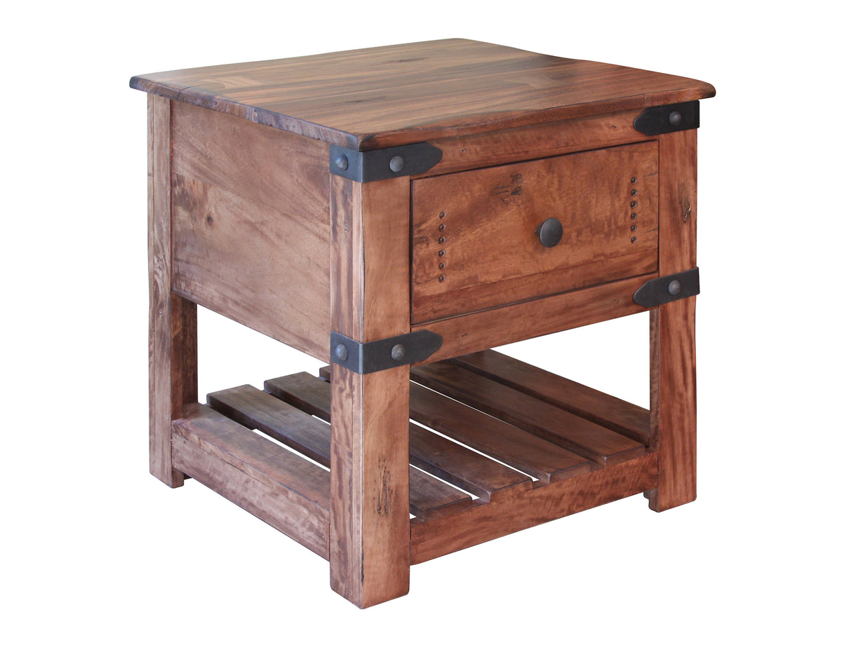 Parota II End Table, 1 Drawer