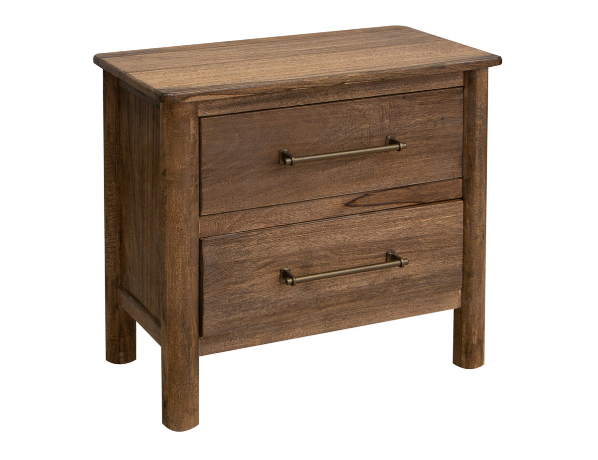 Olimpia Nightstand, Brown, 2 Drawer