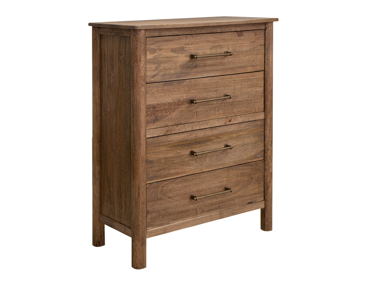 Olimpia Chest, Brown, 4 Drawer