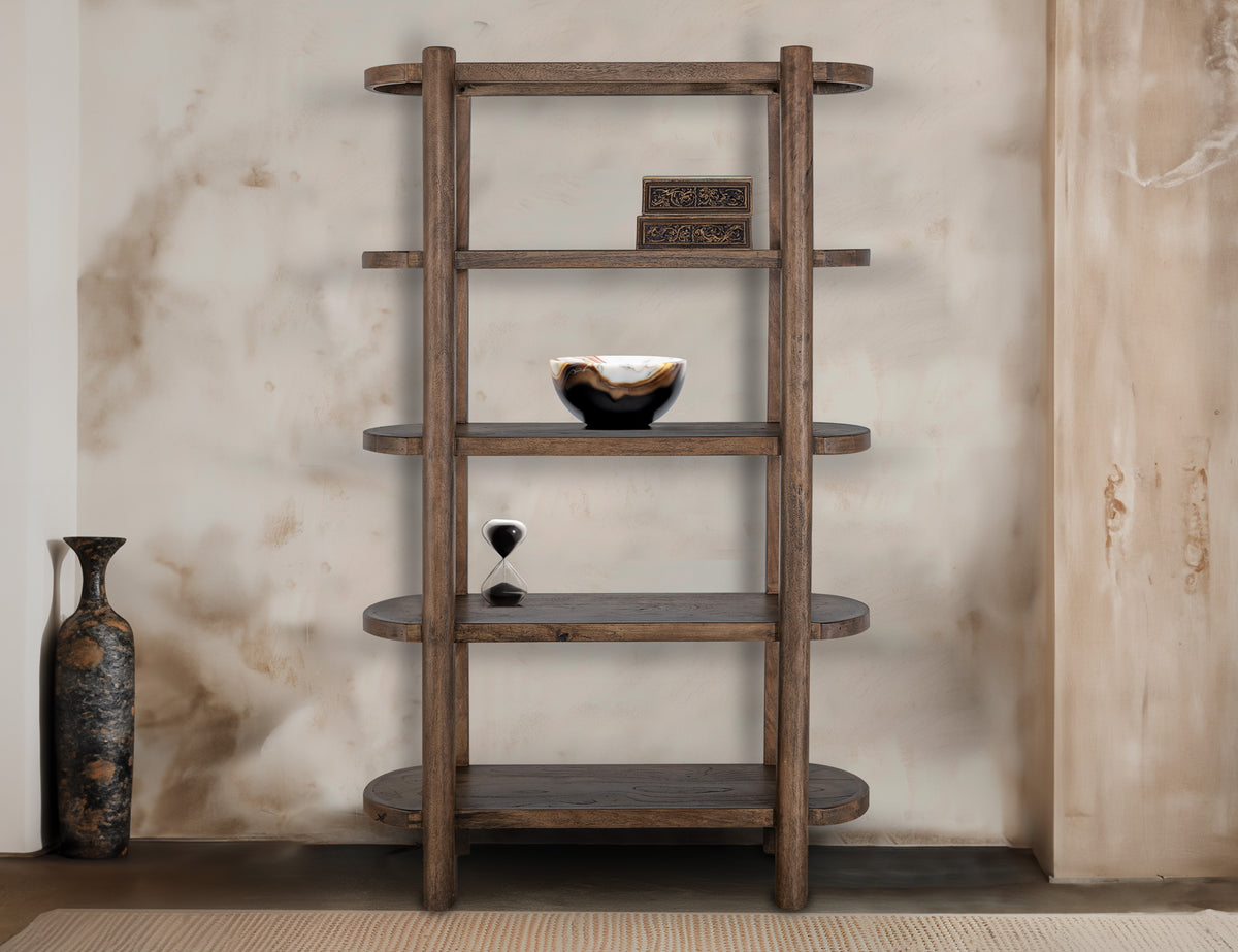 Balam Bookcase, Brown, 4 Shelves