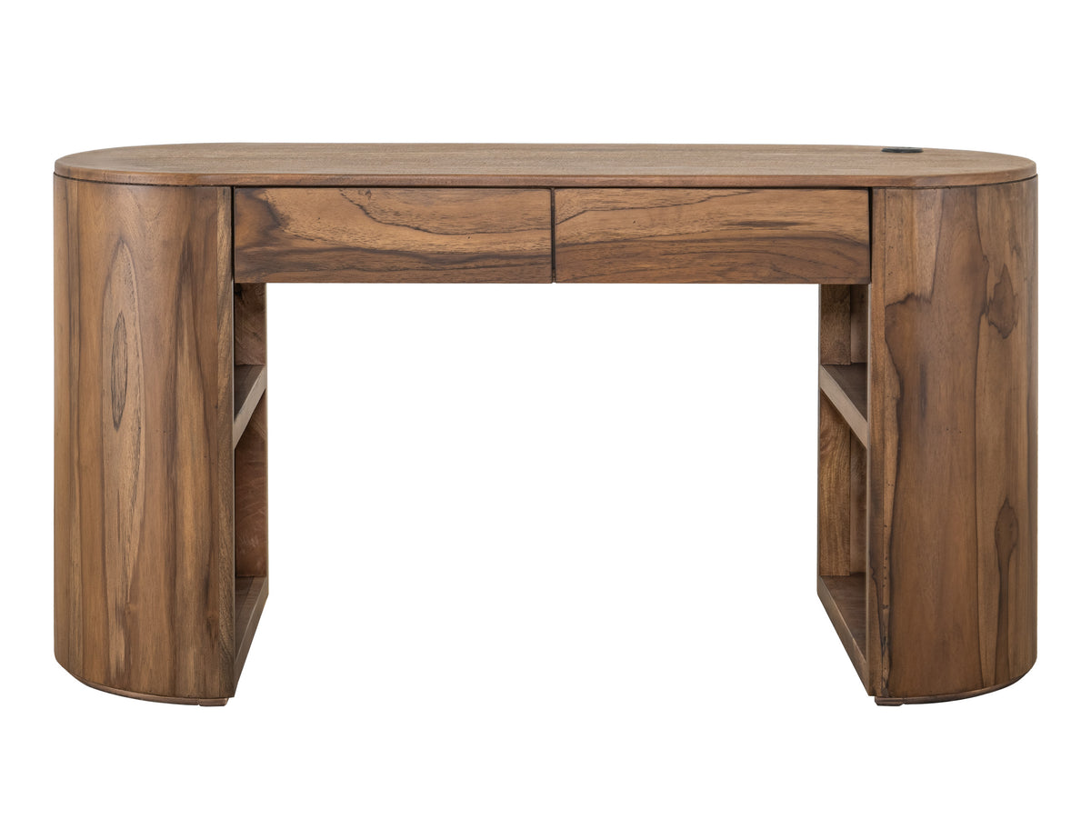Balam Desk, Brown, 2 Drawer