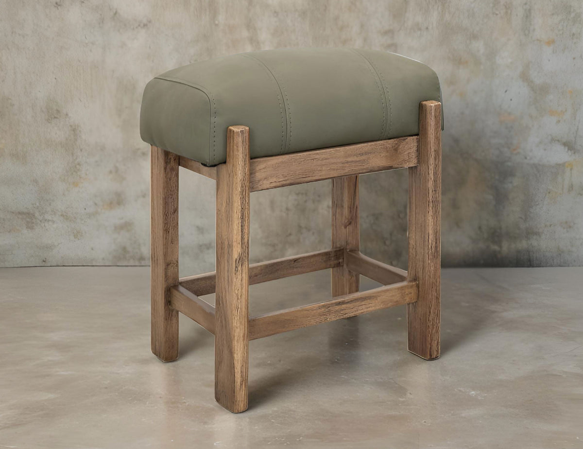 Balam Stool, Brown/Green, 24"